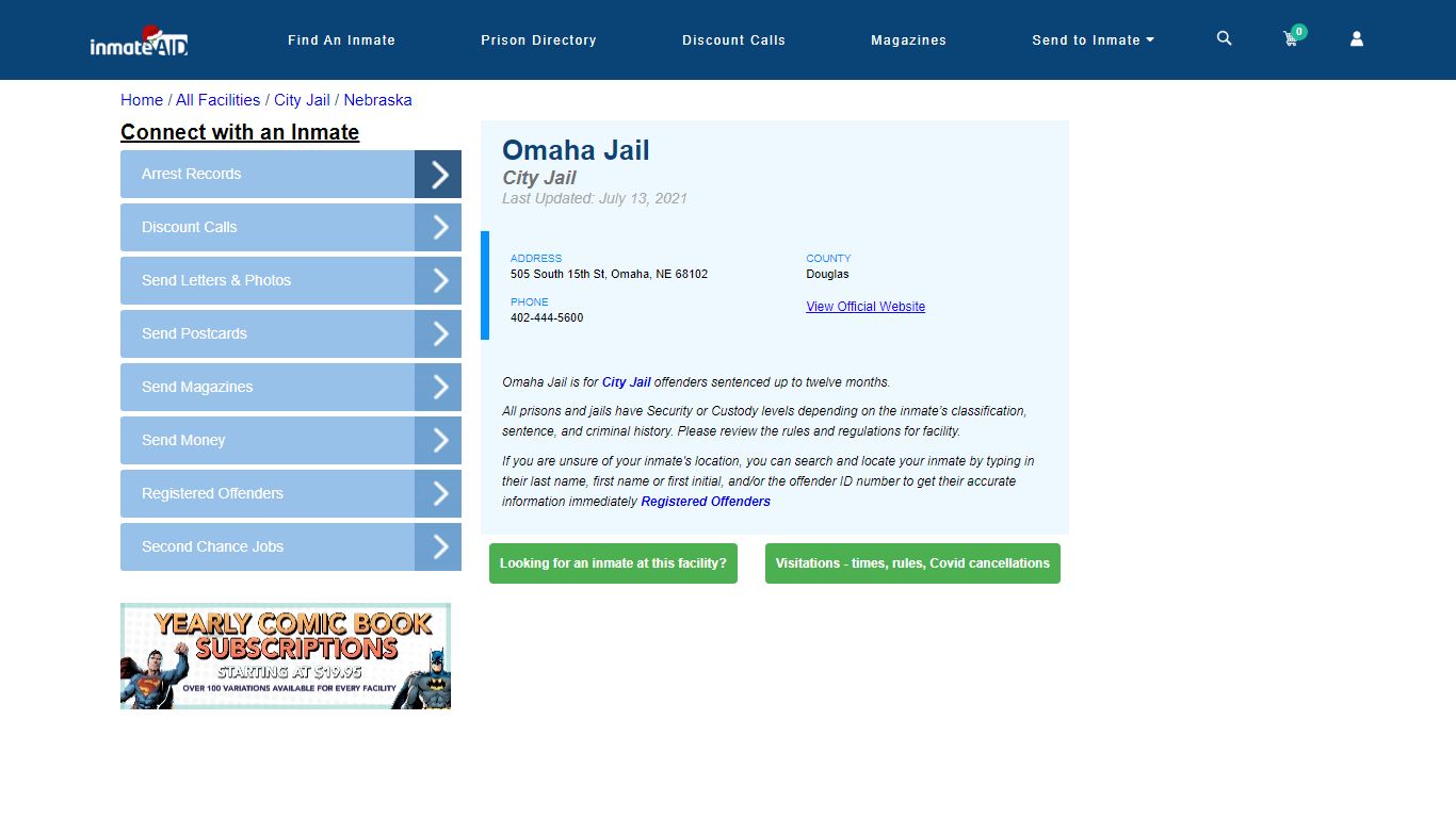 Omaha Jail | Inmate Locator